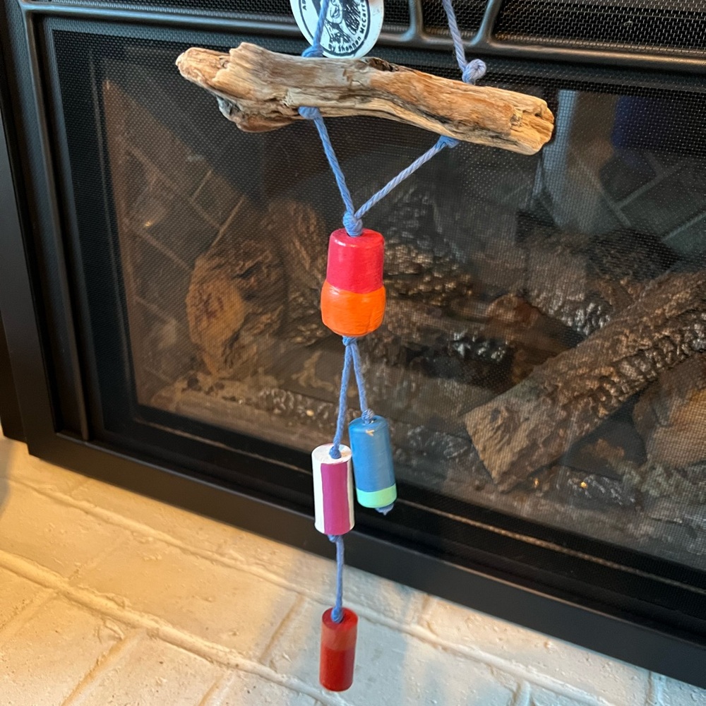 Handmade driftwood hanging art